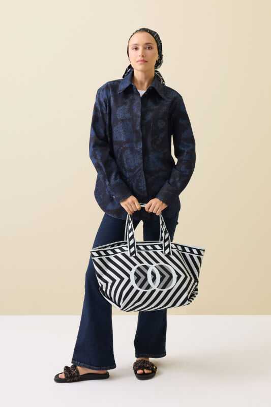 Çizgi Noor Gray Bag - 4