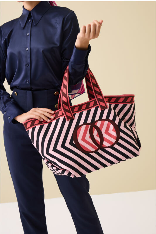 Çizgi Noor Pink Bag - 4