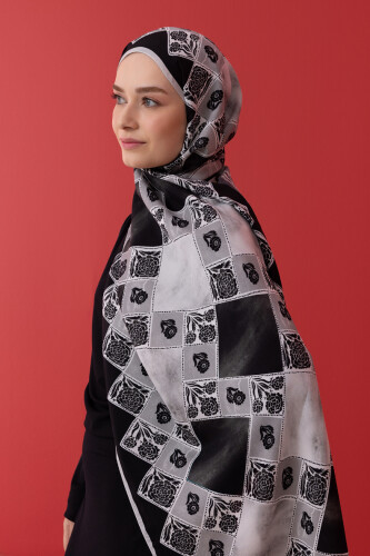 Clove Box Flush Viscose Shawl Grey 