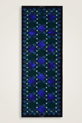 Clove Box Flush Viscose Shawl Navy - 2