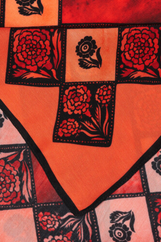 Clove Box Flush Viscose Shawl Orange - 2