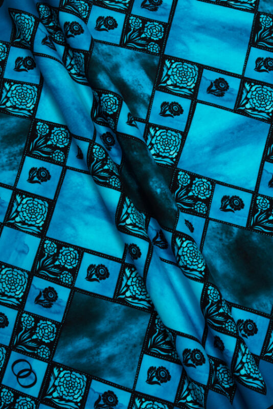 Clove Box Flush Viscose Shawl Turquoise - 3