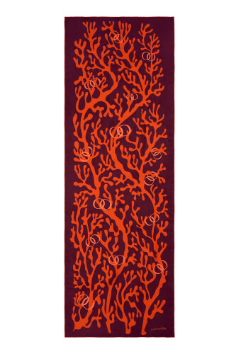 Coral Silk Shawl Orange - 2