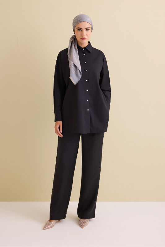 Cotton Black Shirt - 5