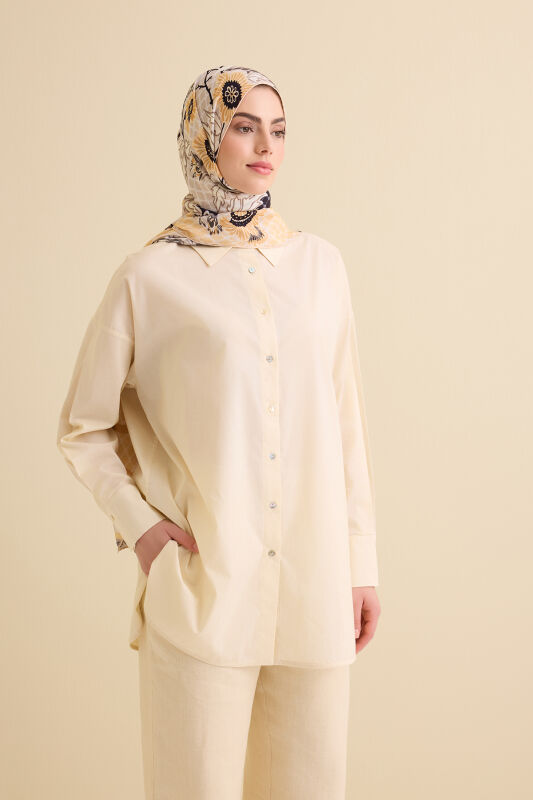 Cotton Ecru Shirt - 1