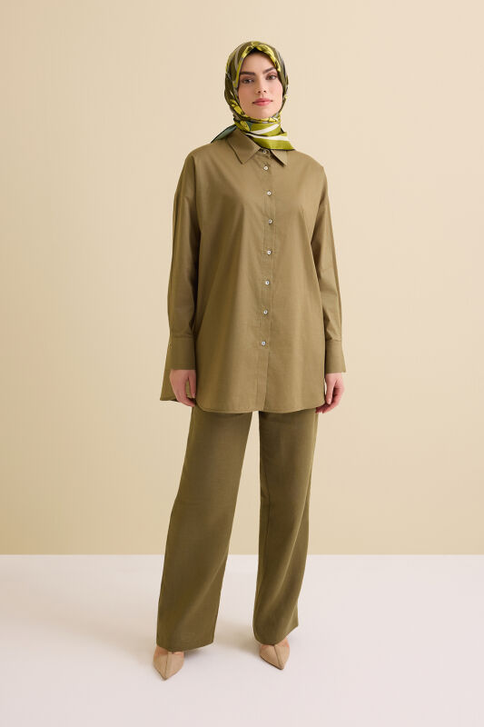 Cotton Khaki Shirt - 5
