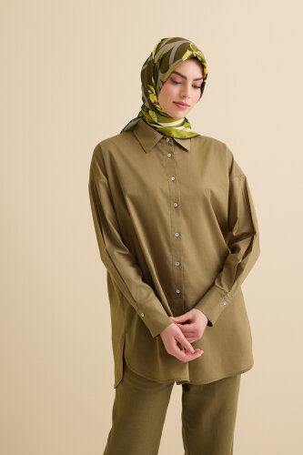 Cotton Khaki Shirt 
