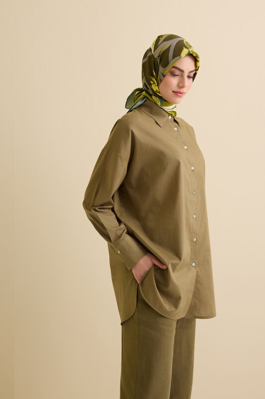 Cotton Khaki Shirt - 7