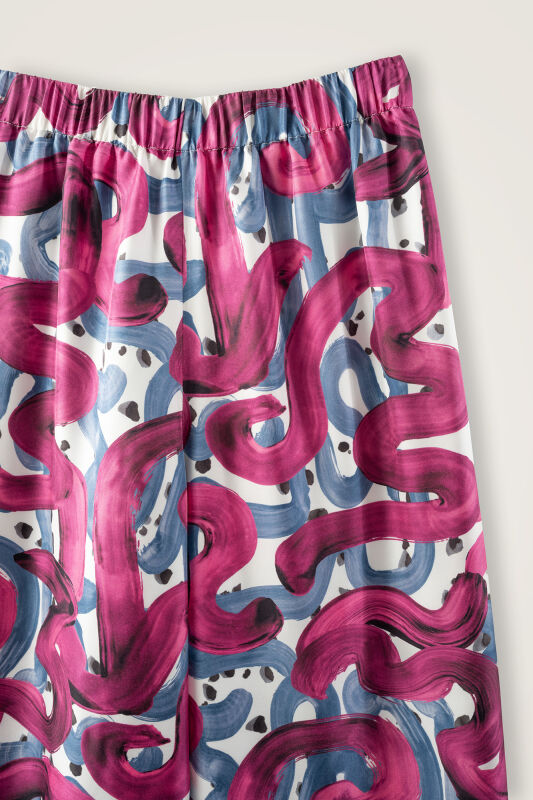 Creek Road Fuchsia-Indigo Twill Silk Trousers - 2