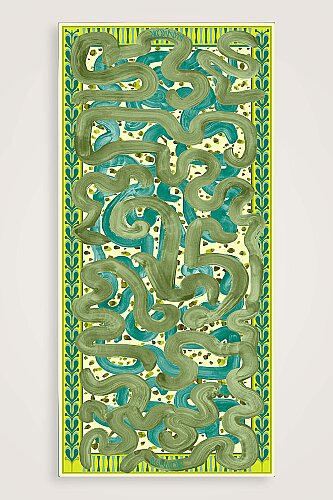 Creek Road Green-Turquoise Silk Voile Scarf - Imannoor