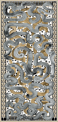 Creek Road Grey-Beige Silk Voile Scarf 