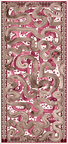 Creek Road Mink-Rose Pink Silk Voile Scarf 