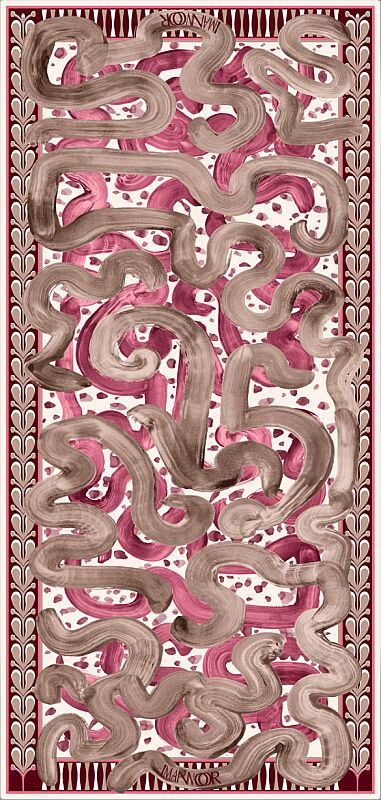 Creek Road Mink-Rose Pink Silk Voile Scarf - 1