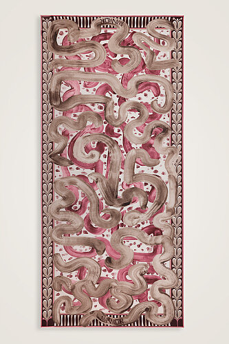 Creek Road Mink-Rose Pink Silk Voile Scarf 