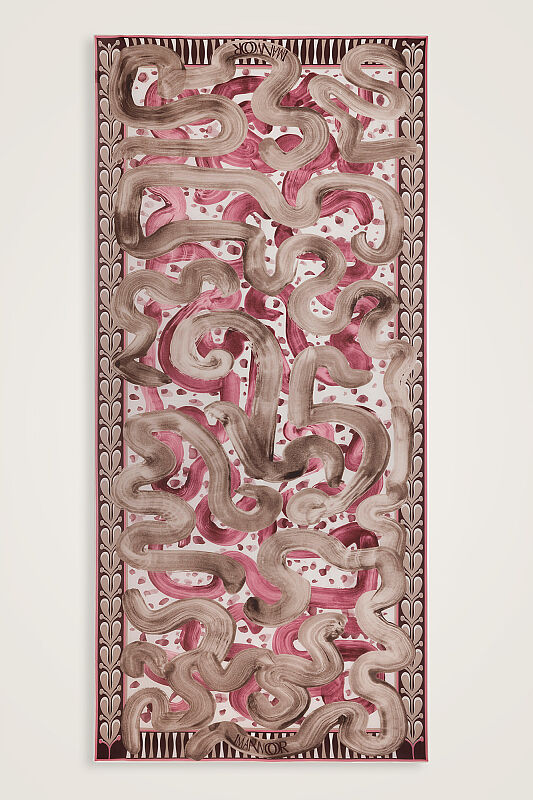 Creek Road Mink-Rose Pink Silk Voile Scarf - 2