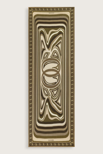 Dalgaların İçinde Haki Floş Viskon Şal 70x210 - Imannoor (2)