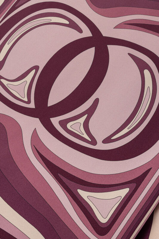 Dalgaların İçinde Mürdüm Tivil İpek Gömlek Elbise - 2