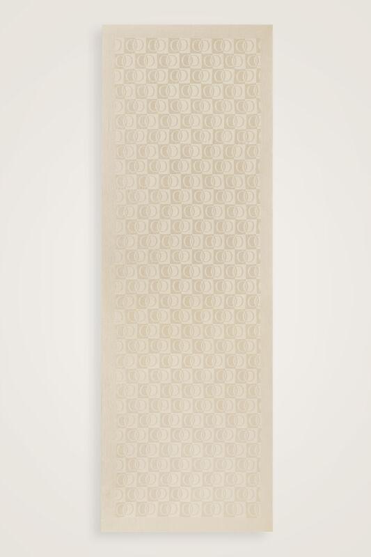 Dama Desen Bej Naia Pamuk Şal 70x200 - 2