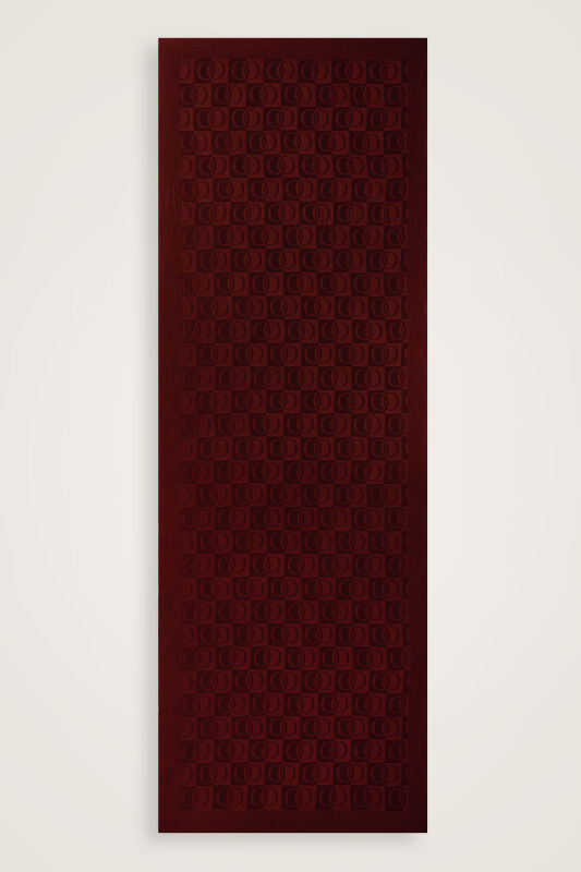 Dama Desen Bordo Naia Pamuk Şal 70x200 - 2