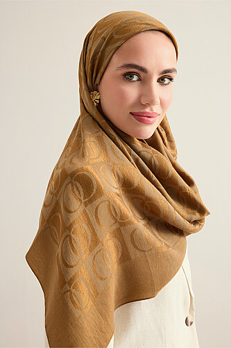 Dama Desen Haki Naia Eşarp 95x95 - Imannoor (4)