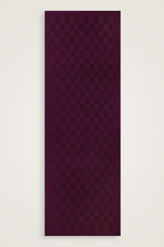 Dama Desen Mürdüm Naia Pamuk Şal 70x200 - 2