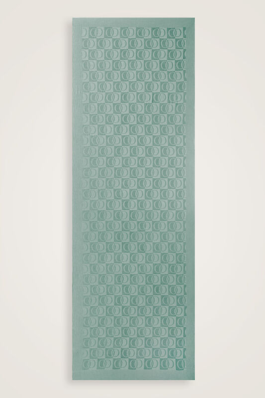 Dama Desen Nil Yeşili Naia Pamuk Şal 70x200 - 1