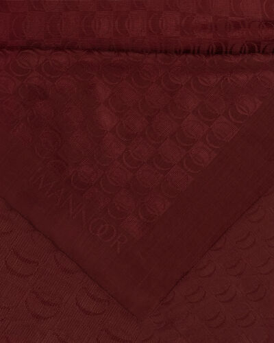 Dama Logo Bordo Shiny Parlak Jakar Şal 70x190 - 2