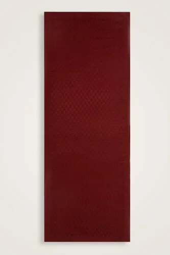 Dama Logo Burgundy Shiny Jacquard Shawl - 2