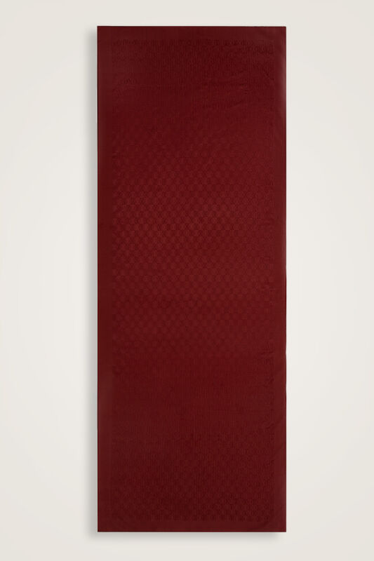 Dama Logo Burgundy Shiny Jacquard Shawl - 2