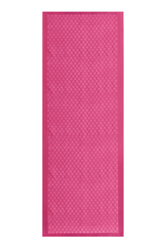 Dama Logo Fuşya Shiny Parlak Jakar Şal 70x190 