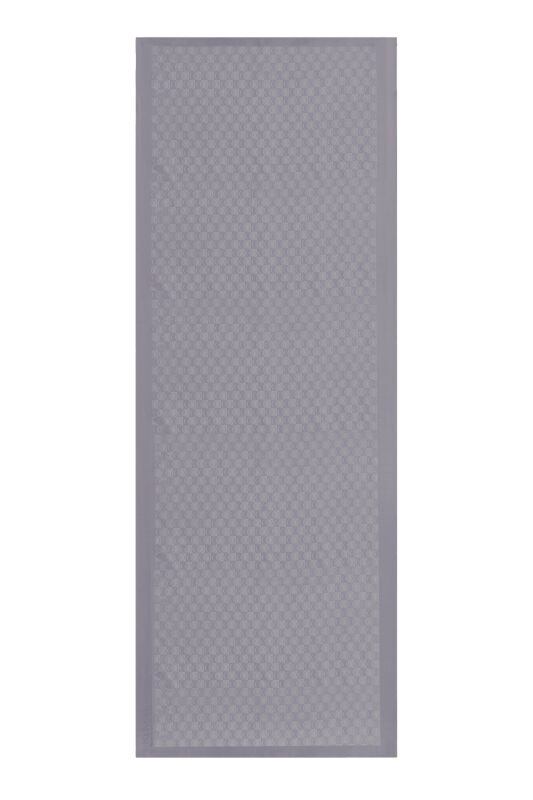 Dama Logo Gray Shiny Jacquard Shawl - 4