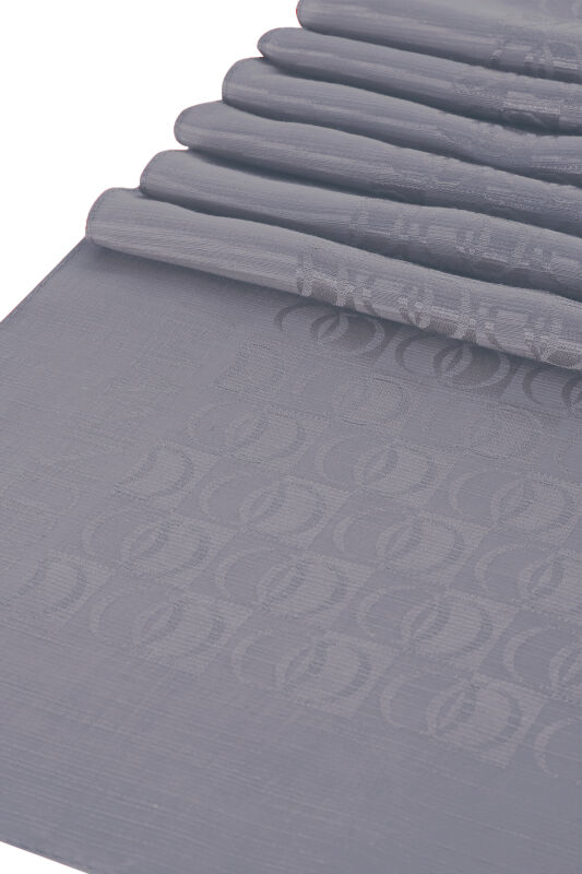 Dama Logo Gray Shiny Jacquard Shawl - 2