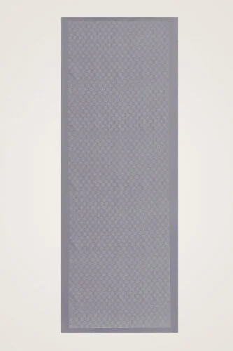 Dama Logo Gray Shiny Jacquard Shawl - 2
