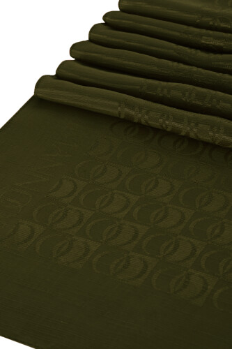Dama Logo Haki Shiny Jakar Şal 70x190 - 2