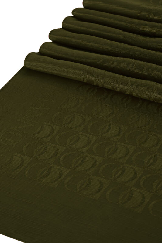 Dama Logo Haki Shiny Jakar Şal 70x190 - 2