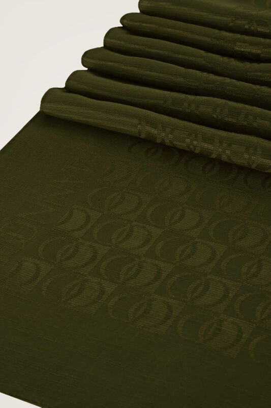 Dama Logo Haki Shiny Jakar Şal 70x190 - 4