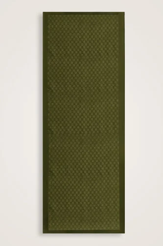 Dama Logo Khaki Shiny Jacquard Shawl - 2