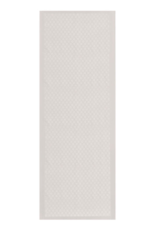 Dama Logo Krem Shiny Jakar Şal 70x190 - 1