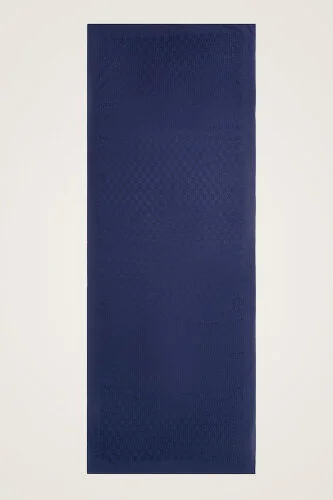 Dama Logo Lacivert Shiny Jakar Şal 70x190 - 2