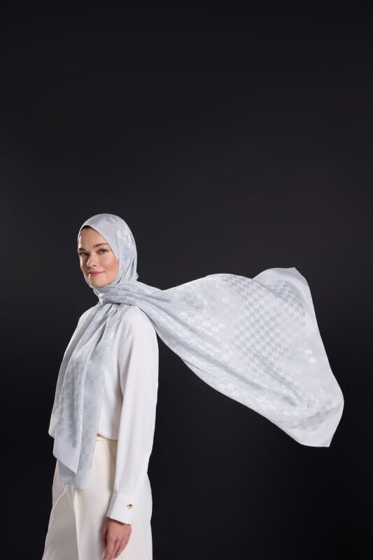 Dama Logo Moon Dust Shiny Jacquard Shawl - 5