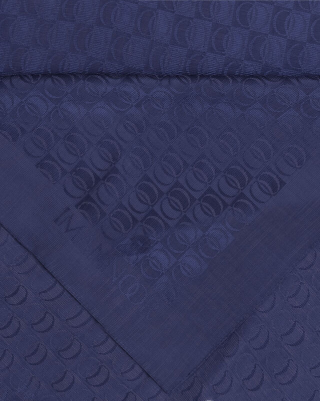 Dama Logo Navy Blue Shiny Jacquard Shawl - 4