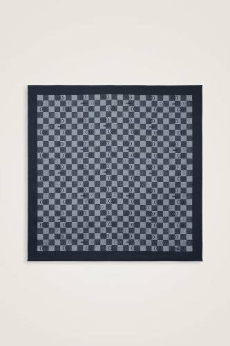 Dama Logo Siyah Tivil İpek Eşarp 90x90 - 2