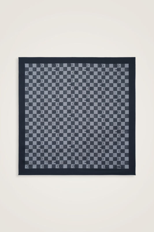 Dama Logo Siyah Tivil İpek Eşarp 90x90 - 2