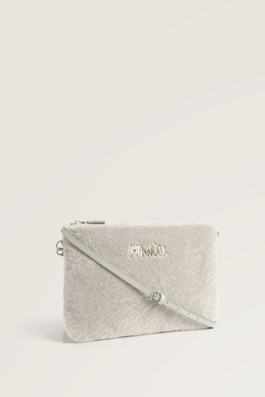 Dark White Fur Portfolio Bag - 2