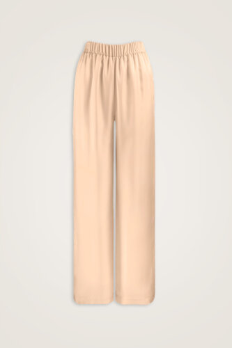 Date Palm Yellow Twill Silk Trousers - 1