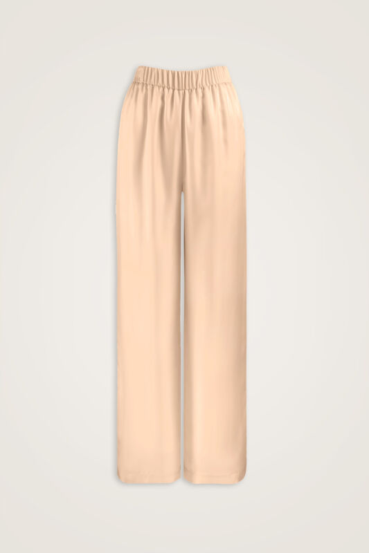Date Palm Yellow Twill Silk Trousers - 1