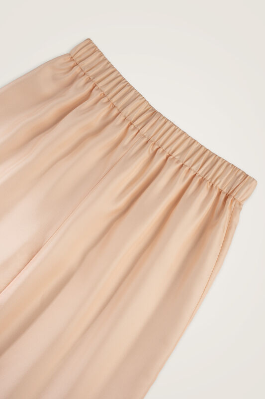 Date Palm Yellow Twill Silk Trousers - 2