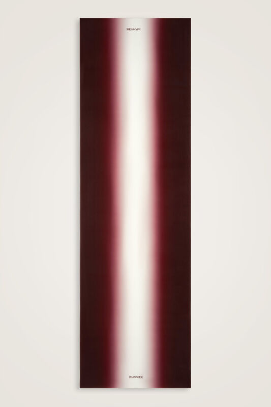 Degrade Bordo-Beyaz Krep İpek Şal 70x210 - 2