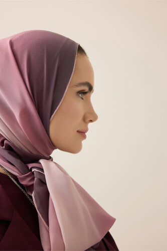 Degrade Gül Kurusu-Pudra Krep İpek Şal 70x210 - Imannoor (1)