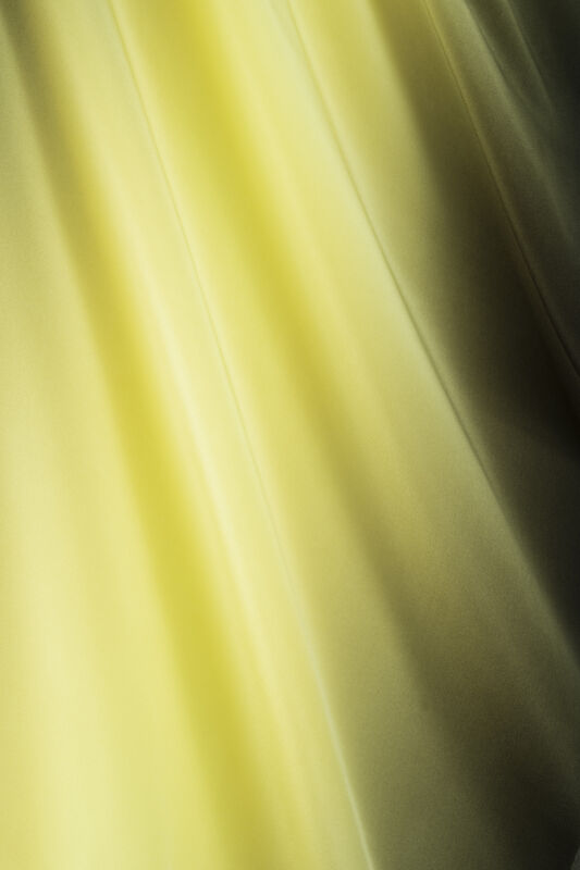 Degrade Khaki-Lemon Yellow Crepe Silk Shawl - 4